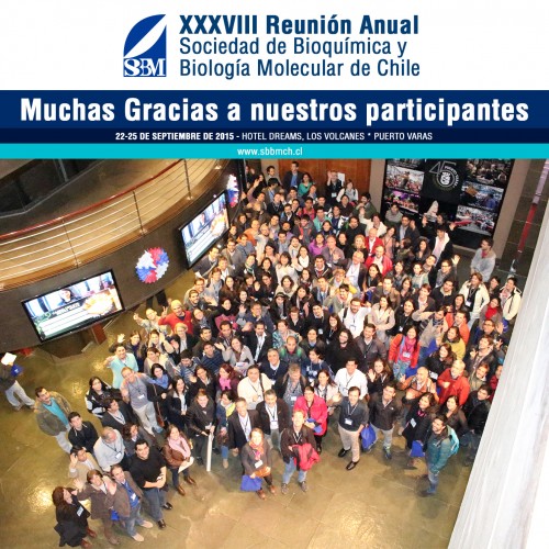 Agradecimientos XXXVIII Reunión Anual Sociedad de Bioquímica y Biología Molecular de Chile
