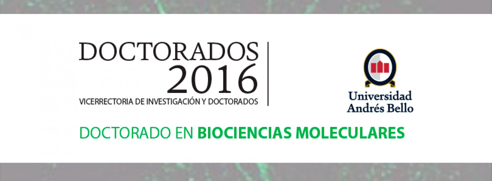 Doctorado en Biociencias Moleculares – DOCTORADOS 2016 – Universidad Andrés Bello