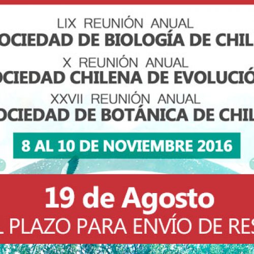 Importante: El 19 de Agosto Vence el plazo para envío de resúmenes a la Reunión Anual conjunta 2016