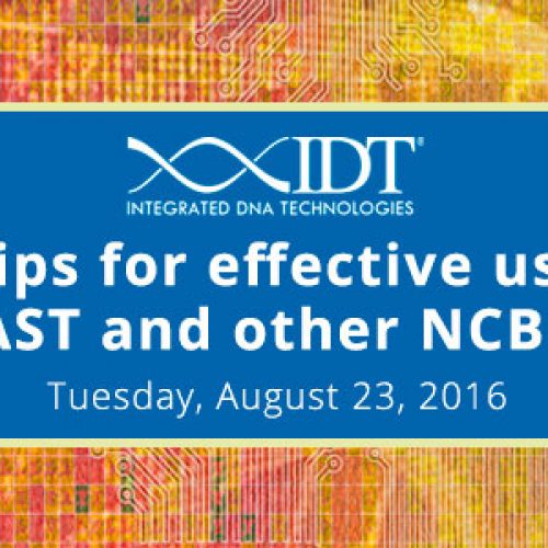 Join our webinar – Tips for effective use of BLAST and other NCBI tools