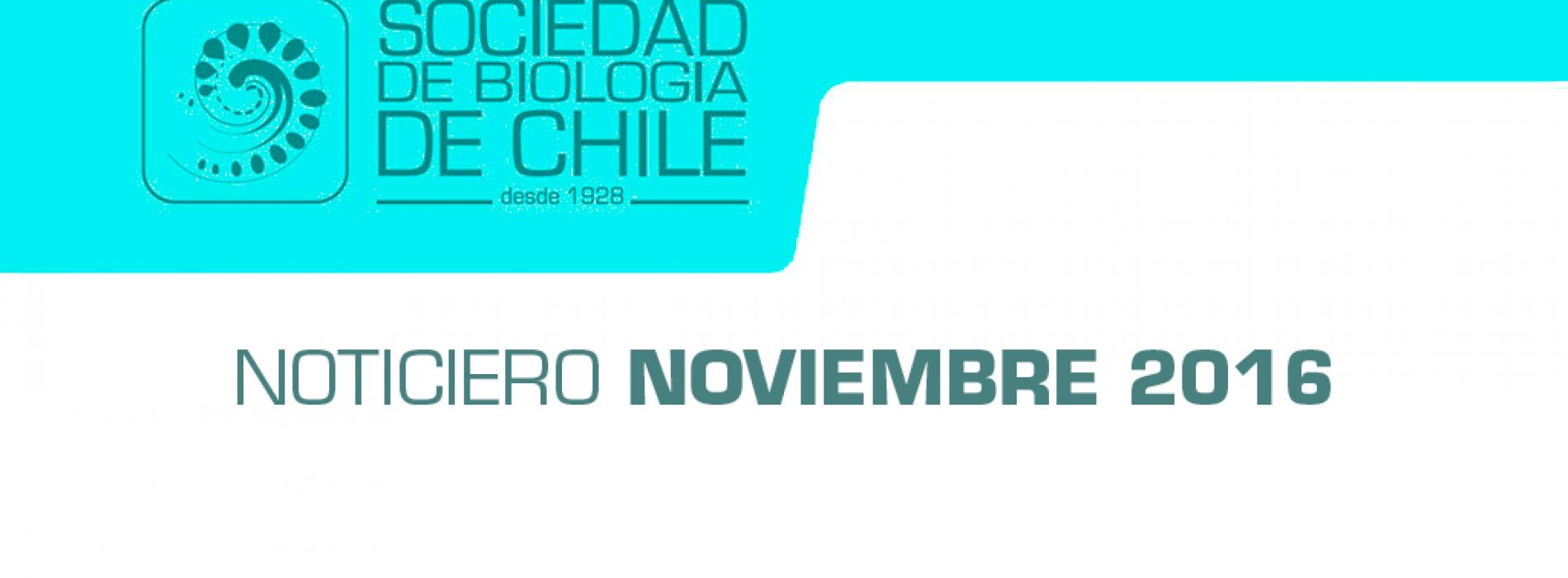 Noticiero Noviembre 2016. Sociedad de Biología de Chile