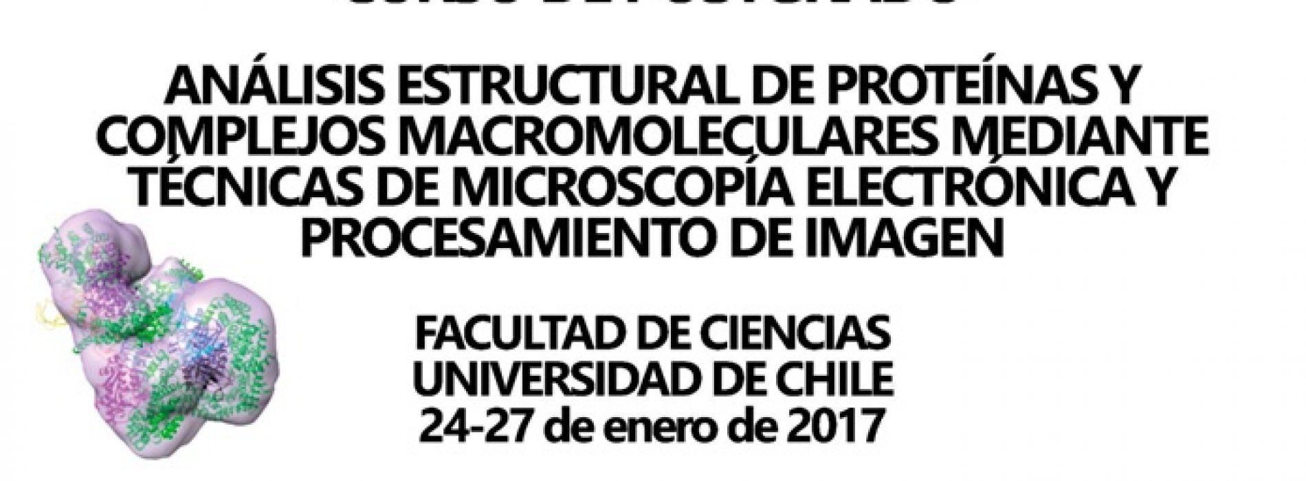 Curso de Postgrado “Análisis estructural de proteínas y complejos macromoleculares mediante técnicas de microscopía electrónica y procesamiento de imagen”.