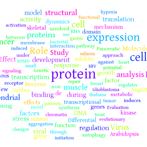 Word Cloud XL annual meeting of the society of Biochemistry and Molecular Biology of Chile