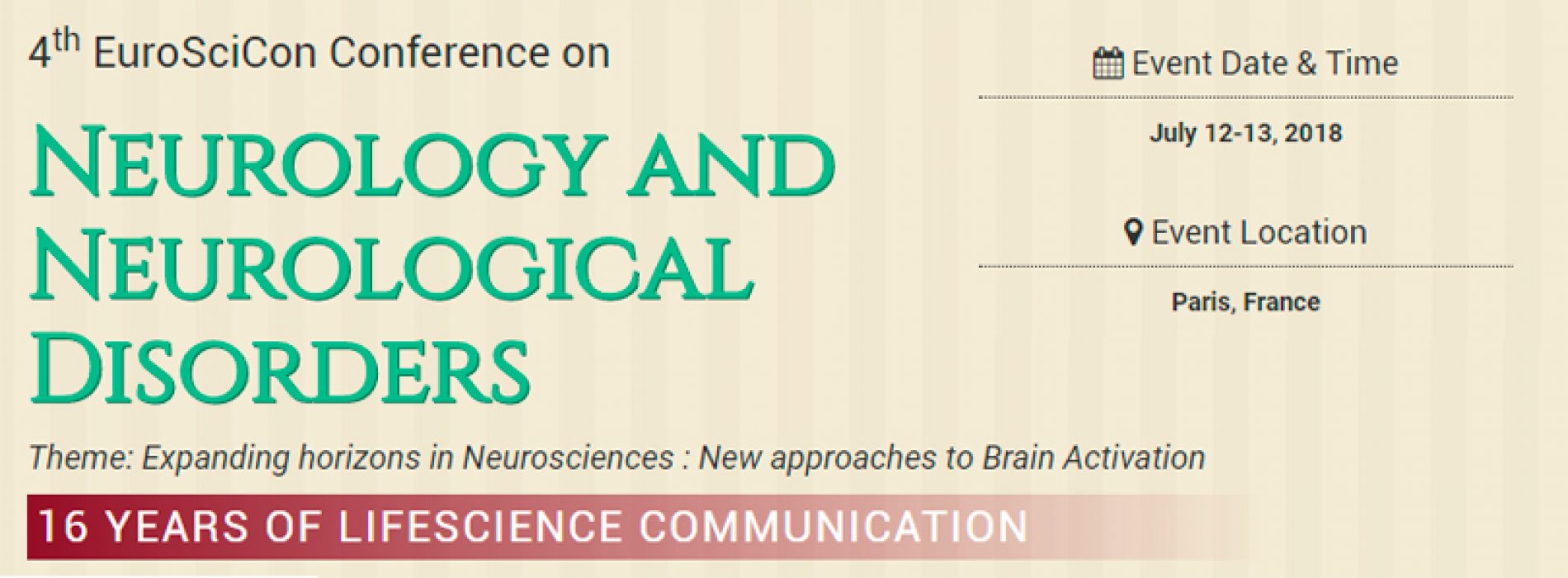 4th EuroSciCon Conference on Neurology and Neurological Disorders
