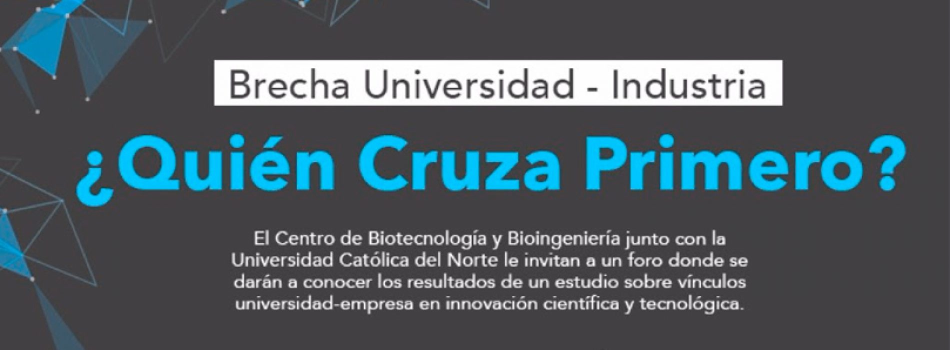 Próximo 12 de diciembre : Foro Brecha Universidad- Empresa: «¿Quién cruza primero?»