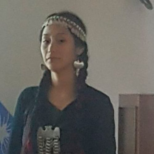 With its mapuche outfit, Francisca Hidalgo Piutrin student gives its consideration of degree of chemistry career
