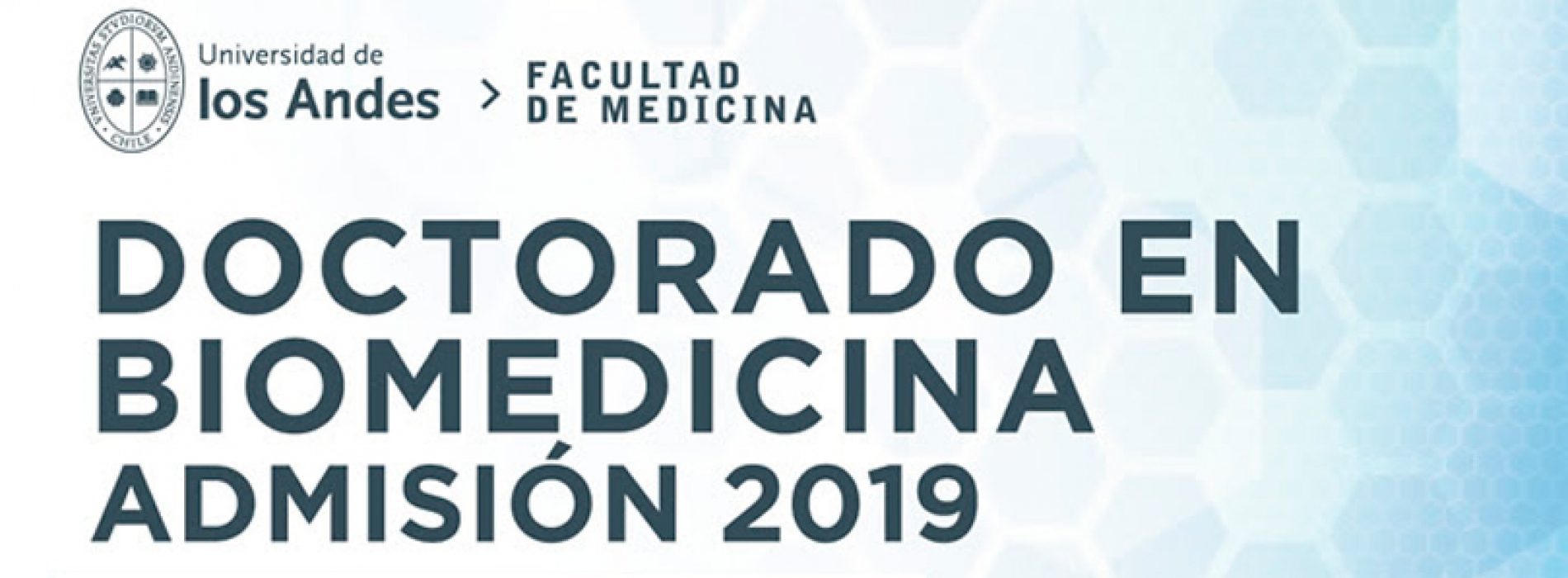 PhD in biomedicine University of los Andes - admission 2019
