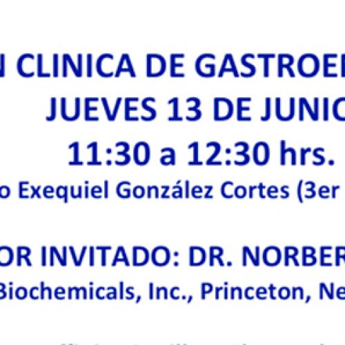 Reunión Clínica de Gastroenterología – Jueves 13 de Junio