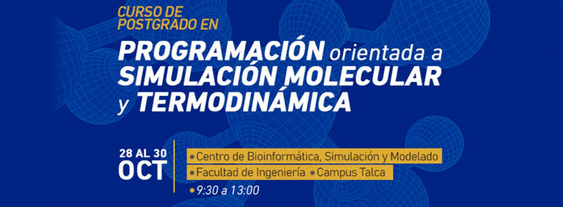 Course "Programming applied to molecular and thermodynamic simulation"