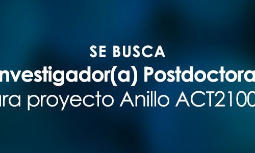 Notice Postdoctoral researcher project Ring ACT210079