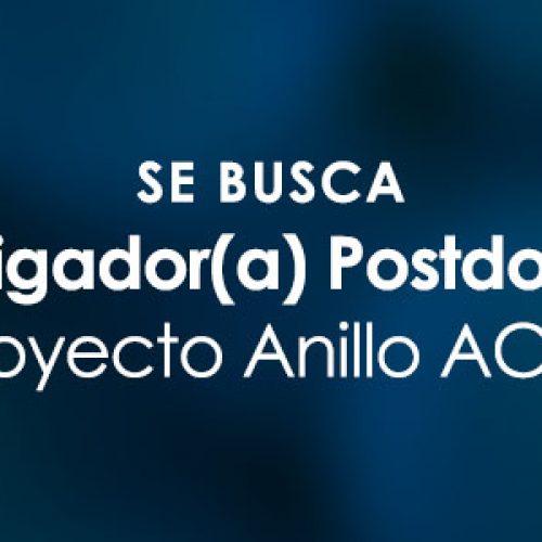 Aviso Investigador postdoctoral proyecto Anillo ACT210079