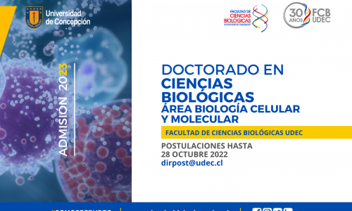Doctorado en Ciencias Biológicas, Universidad de Concepción 2023