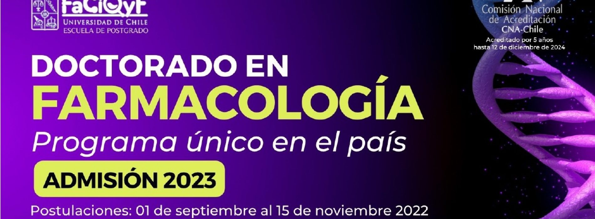 Doctorado en Farmacología, Universidad de Chile 2023