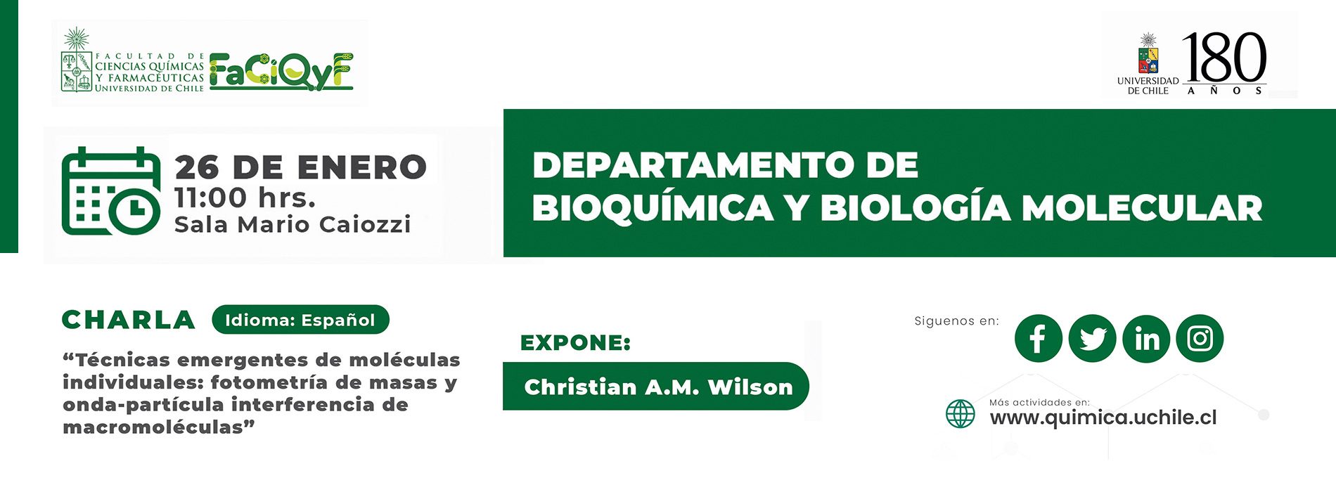 Charla sobre técnicas emergentes de moléculas individuales